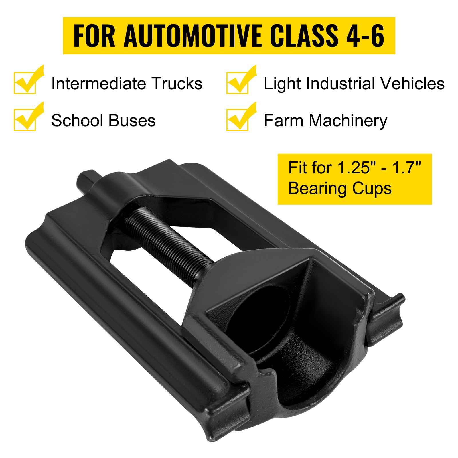 VEVOR U Joint Puller, Class 4-6 Universal Joint Puller, 1.25" - 1.7" Automotive U Joint Tools, U Joint Removal Tool with Hook Set, Steel U-Joint Remover Works On Most Vehicles and Light Duty Trucks