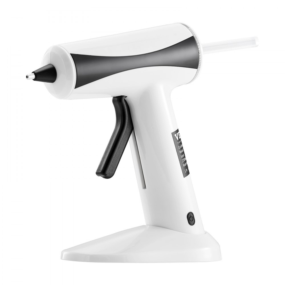 VEVOR Hot Glue Gun, Rechargeable Cordless Glue Gun, Mini Wireless Hot Glue Gun Kit with 2200mAh Battery, 20 Pcs Glue Sticks, Fast Preheating & High Temp, for Crafts, Arts, DIY, Quick Home Repairs