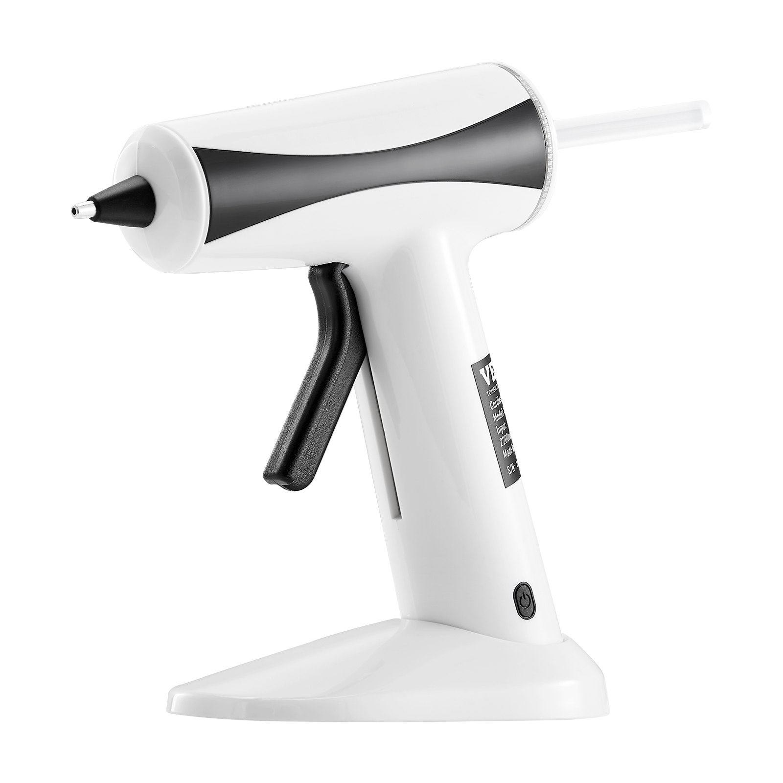 VEVOR Hot Glue Gun, Rechargeable Cordless Glue Gun, Mini Wireless Hot Glue Gun Kit with 2200mAh Battery, 20 Pcs Glue Sticks, Fast Preheating & High Temp, for Crafts, Arts, DIY, Quick Home Repairs