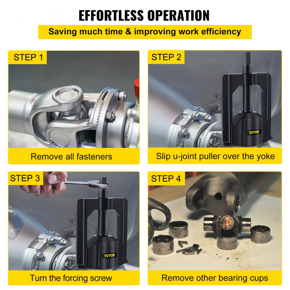 VEVOR U Joint Puller (Class 6-8) Heavy Duty Universal Joint Puller U Joint Removal Tool w/ 5192 Bearing Cup Installer