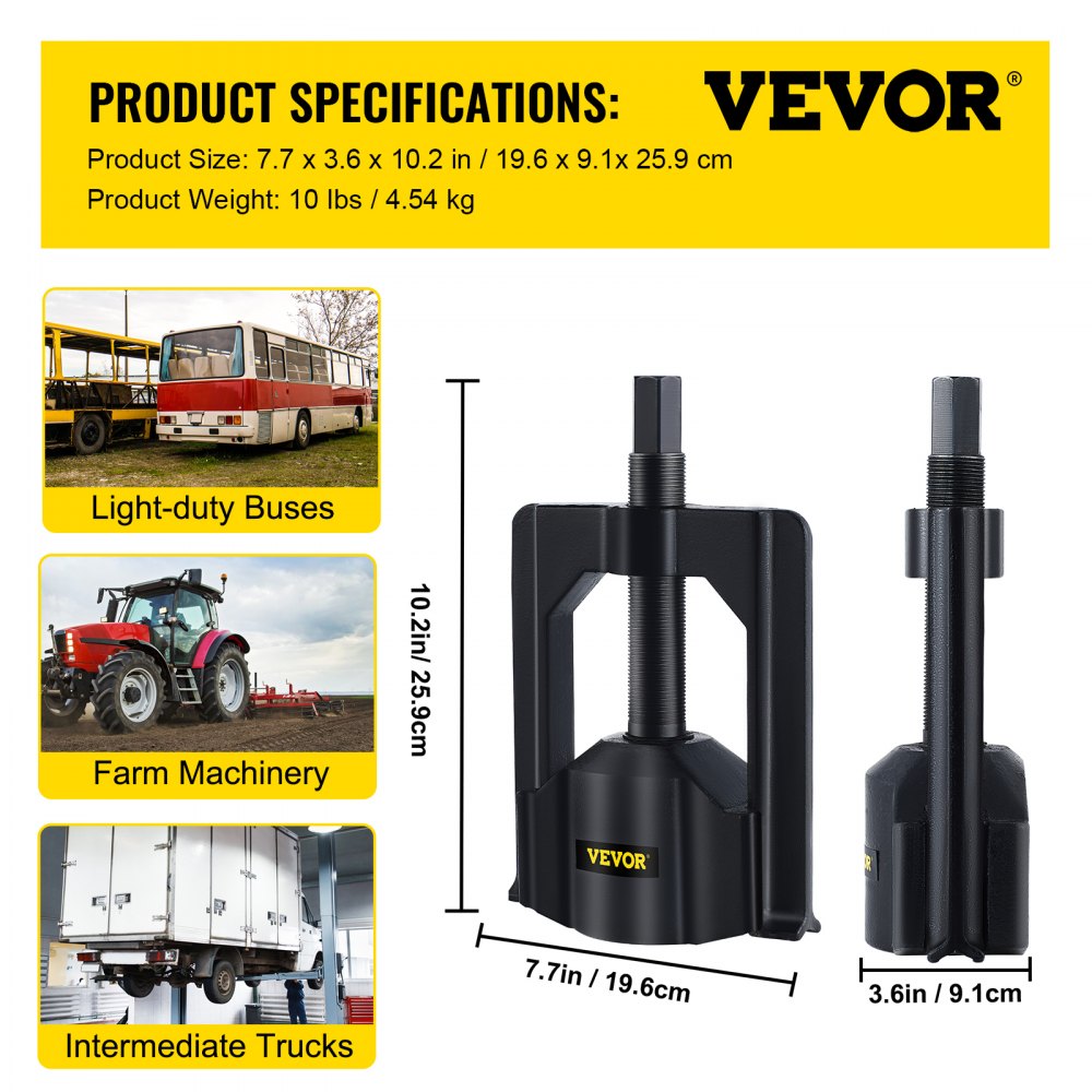 VEVOR U Joint Puller (Class 6-8) Heavy Duty Universal Joint Puller U Joint Removal Tool w/ 5192 Bearing Cup Installer