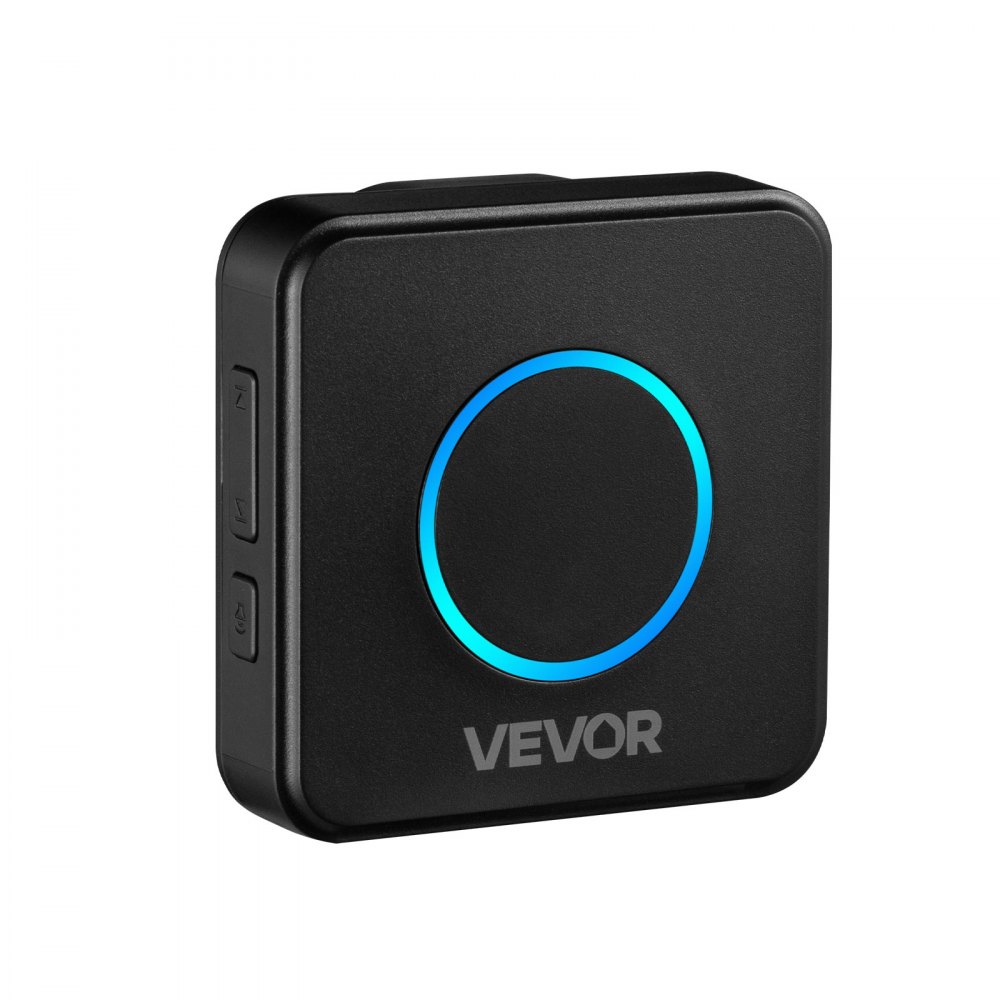 VEVOR Wireless Doorbell Kit, IP54 Waterproof Door Chime Ranges up to 1000 ft, 5 Adjustable Volumes, 48 Ringtones, Easy Installation, Wireless Doorbell Ideal for Home, Doorway, Classroom, Office, Black