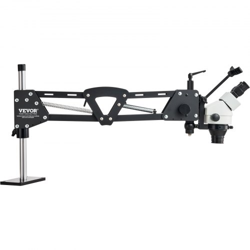 VEVOR Multi-Directional Microscope with Spring Bracket, 7X-45X Magnification Jewelry Microscope, Micro Jewelry Inlaid Stand with Integrated USB Ring LED Light, for Jewelers Inlay