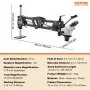 VEVOR Multi-Directional Microscope with Spring Bracket, 7X-45X Magnification Jewelry Microscope, Micro Jewelry Inlaid Stand with Integrated USB Ring LED Light, Jewelers Microscope for Jewelry Inlay