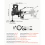 VEVOR Multi-Directional Microscope with Spring Bracket Micro Inlaid Mirror, for Diamond Setting Jewelry Making Engraving, 7X-45X Continuous Magnification, Jewelry Microscope with Adjustable LED Light