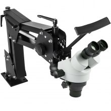 VEVOR Micro Inlaid Mirror Multi-directional Micro-setting Microscope 76mm Lens Spring Bracket Jewelry Tools 7X-4.5X