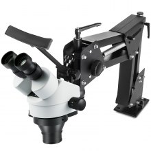 VEVOR Micro oglindă încrustată Microscop cu microsetare multidirecțională 76mm Suport cu arc pentru lentile Instrumente de bijuterii 7X-4.5X