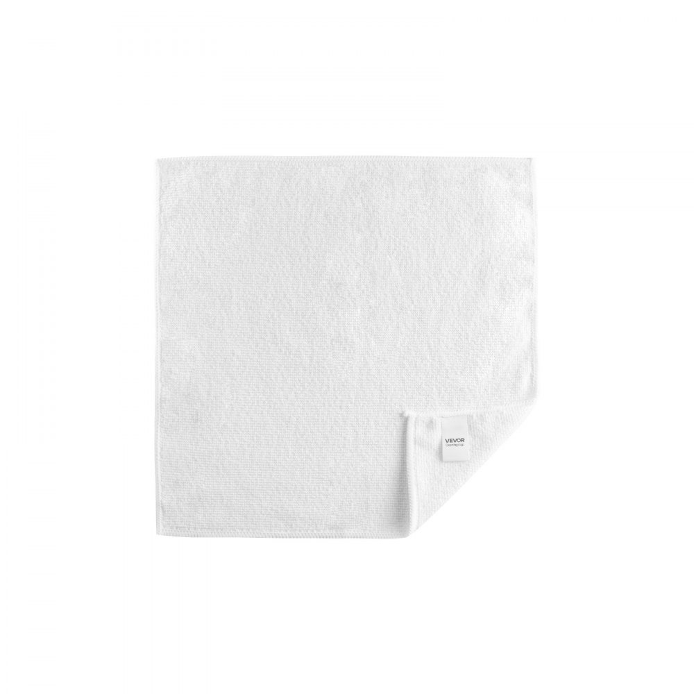 VEVOR 50 Pack White Microfiber Cleaning Cloth, 12 x 12 in Premium Microfiber Towels, Lint-Free and Scratch-Free, Absorbent Cleaning Rags for Car, Household, Kitchen, Window,  SPA, Hotel & Bathroom