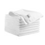 VEVOR - Paquete de 50 paños de limpieza de microfibra blancos de 30 x 30 cm, toallas de microfibra premium, sin pelusa ni rayones, absorbentes para coche, hogar, cocina, ventanas, spa, hotel y baño.