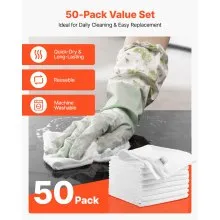 VEVOR 50 Pack White Microfiber Cleaning Cloth, 12 x 12 in Premium Microfiber Towels, Lint-Free and Scratch-Free, Absorbent Cleaning Rags for Car, Household, Kitchen, Window,  SPA, Hotel & Bathroom