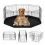 Παρκοκρέβατο VEVOR Dog, πτυσσόμενο μεταλλικό στυλό για σκύλους με 8 πάνελ με κάτω μαξιλαράκι, 24" H Pet Fence Puppy Crate Kennel with Ground Stakes, Indoor Outdoor Dog Stand for Small Medium κατοικίδια, για Κάμπινγκ, Αυλή