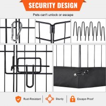 VEVOR Dog Playpen, 8 Panels Foldable Metal Dog Exercise Pen with Top Cover and Bottom Pad, 24" H Pet Fence Puppy Crate Kennel, Indoor Outdoor Dog Pen for Small Medium Pets, for Camping, Yard