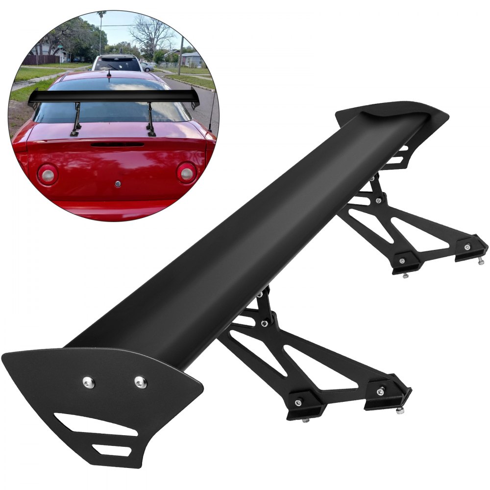 VEVOR 43.3inch Universal GT Wing Spoiler Lightweight Aluminum Single Deck JG137-2 Adjustable Angel Single Deck