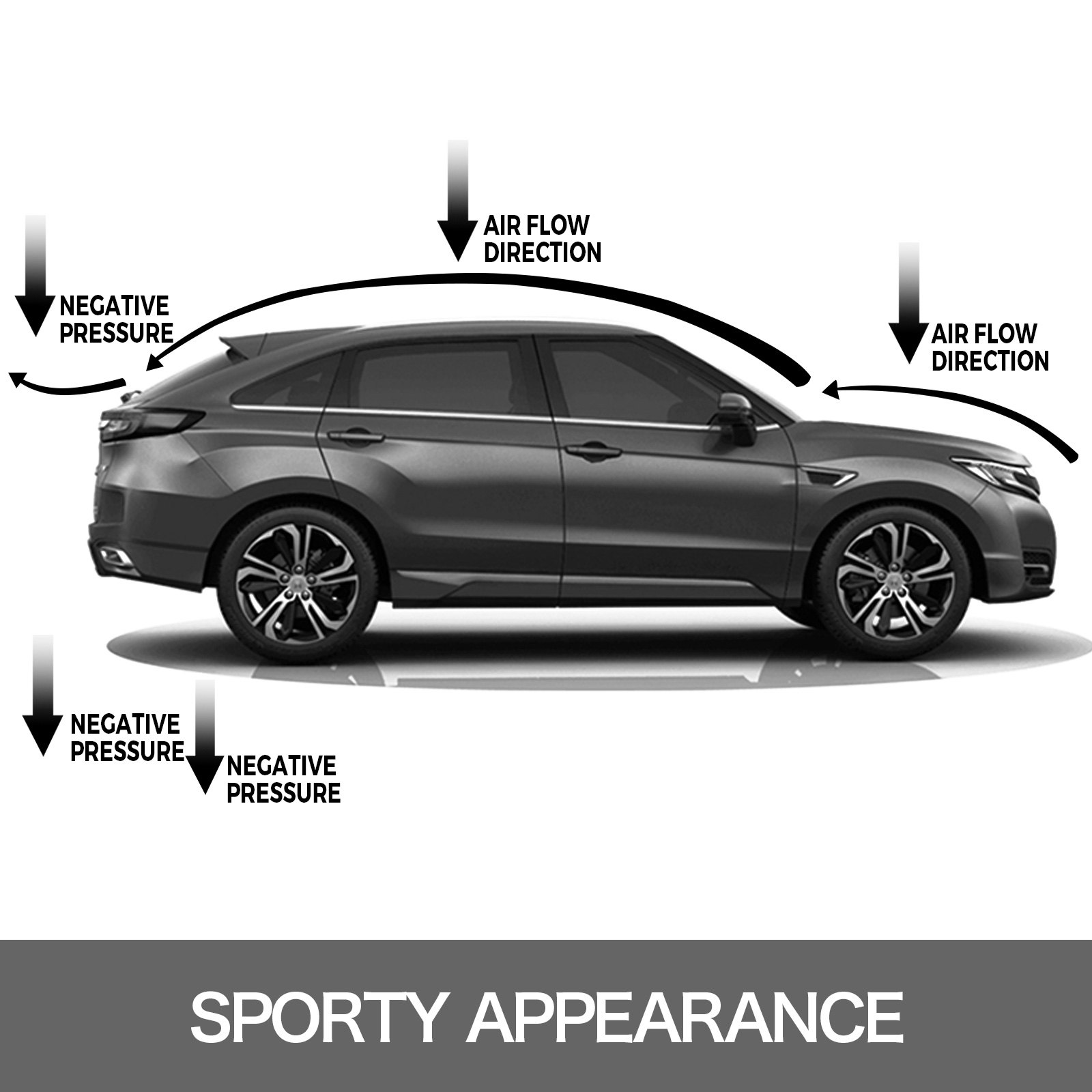 Universal GT Wing Spoiler 110CM Lightweight Aluminum Rear Spoiler Wing Adjustable Single Deck