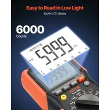 VEVOR Digital Multimeter 6000-Count TRMS Voltmeter Current Tester Auto-Ranging