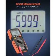 VEVOR Digital Multimeter 6000-Count TRMS Voltmeter Current Tester Auto-Ranging