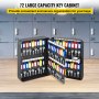 VEVOR Key Cabinet Lock Box Key Capacity Storage Cabinet 72 Hooks Wall-Mounted