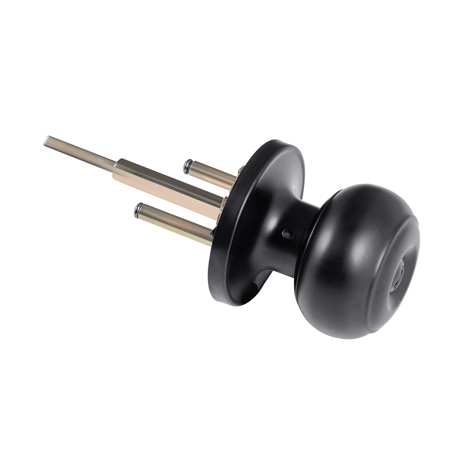 VEVOR 6 Pack Black Door Knobs, Privacy Door Knob with Round Ball, Keyless Exterior & Thumb Turn Lock Interior, All Metal Doorknobs Hardware, Matte Black Modern Design for Bedroom & Bathroom