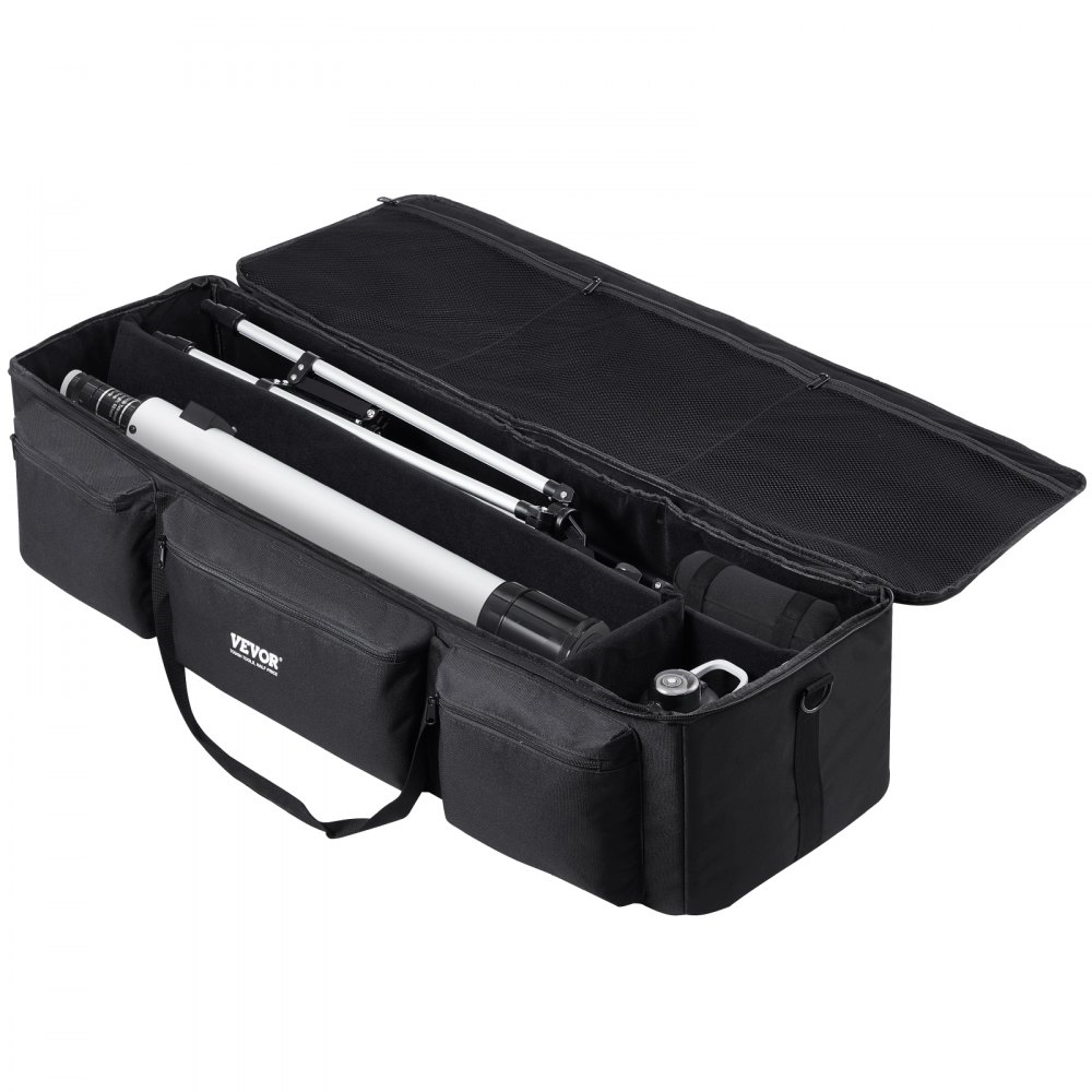 VEVOR Telescope Case, 1035 mm, Telescope Large Storage Bag with Fixed Buckles, Multi-Pocket & Detachable Divider, Shock-Absorbent Telescope Carrying Bag for Optical Tube & Tripod, Counterweight Pocket