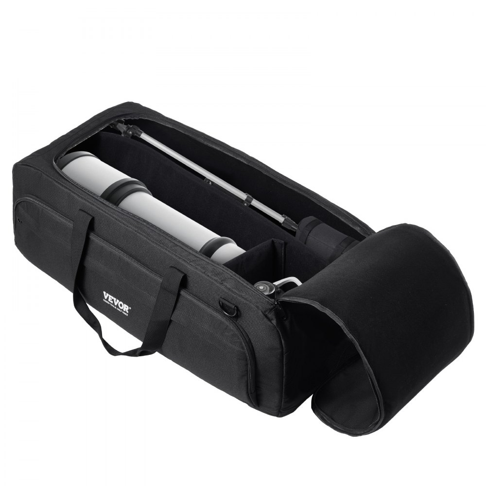 VEVOR Telescope Case, 770 mm, Telescope Storage Bag with Fixed Buckles, Multi-Pocket and Detachable Divider, Shock-Absorbent Telescope Carrying Case for Optical Tube & Tripod, Counterweight Pocket