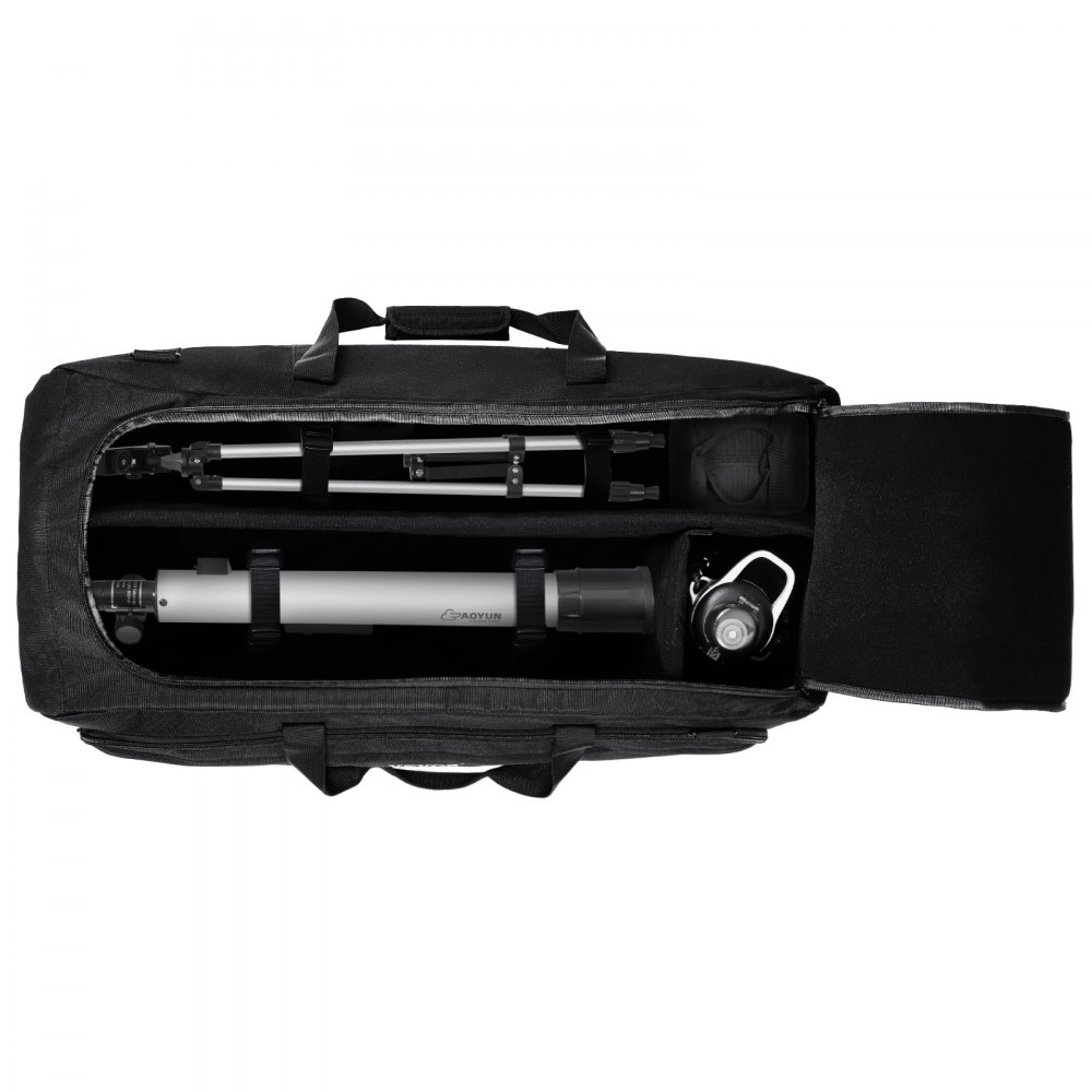 VEVOR Telescope Case, 770 mm, Telescope Storage Bag with Fixed Buckles, Multi-Pocket and Detachable Divider, Shock-Absorbent Telescope Carrying Case for Optical Tube & Tripod, Counterweight Pocket