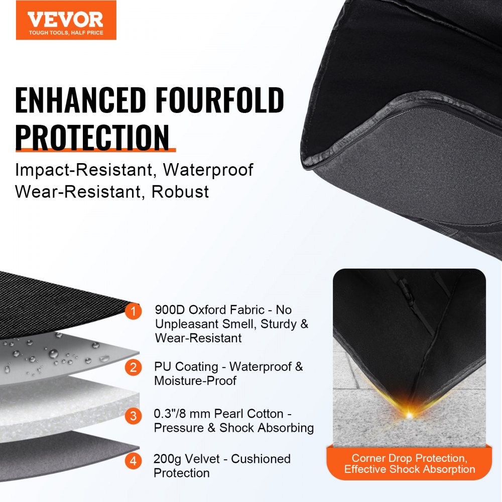 VEVOR Telescope Case, 760 mm, Telescope Storage Backpack with Secure Strap, Pockets and Cozy Shoulder Traps, Shock-Absorbent Telescope Carrying Case for Optical Tube & Tripod, Counterweight Pocket