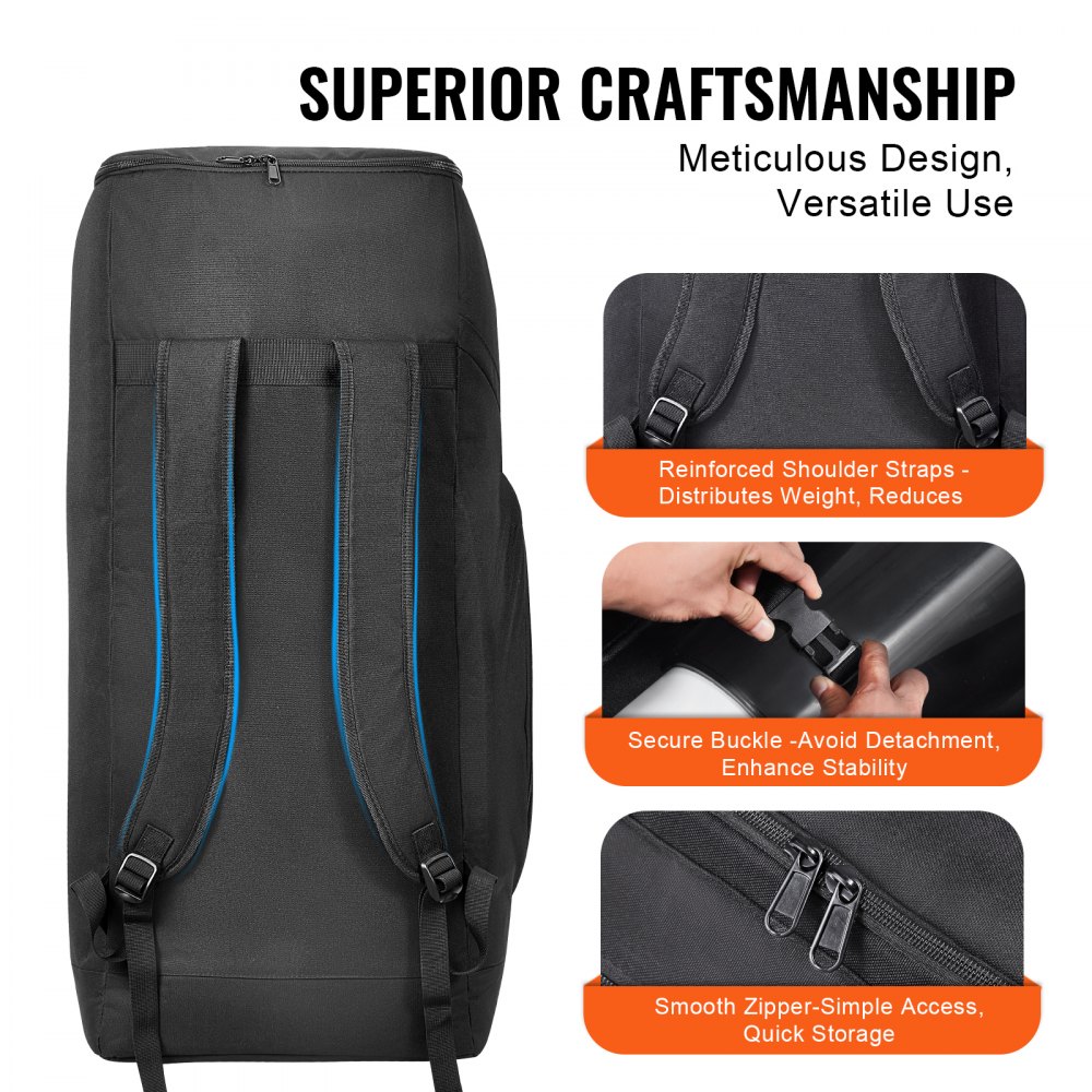 VEVOR Telescope Case, 760 mm, Telescope Storage Backpack with Secure Strap, Pockets and Cozy Shoulder Traps, Shock-Absorbent Telescope Carrying Case for Optical Tube & Tripod, Counterweight Pocket