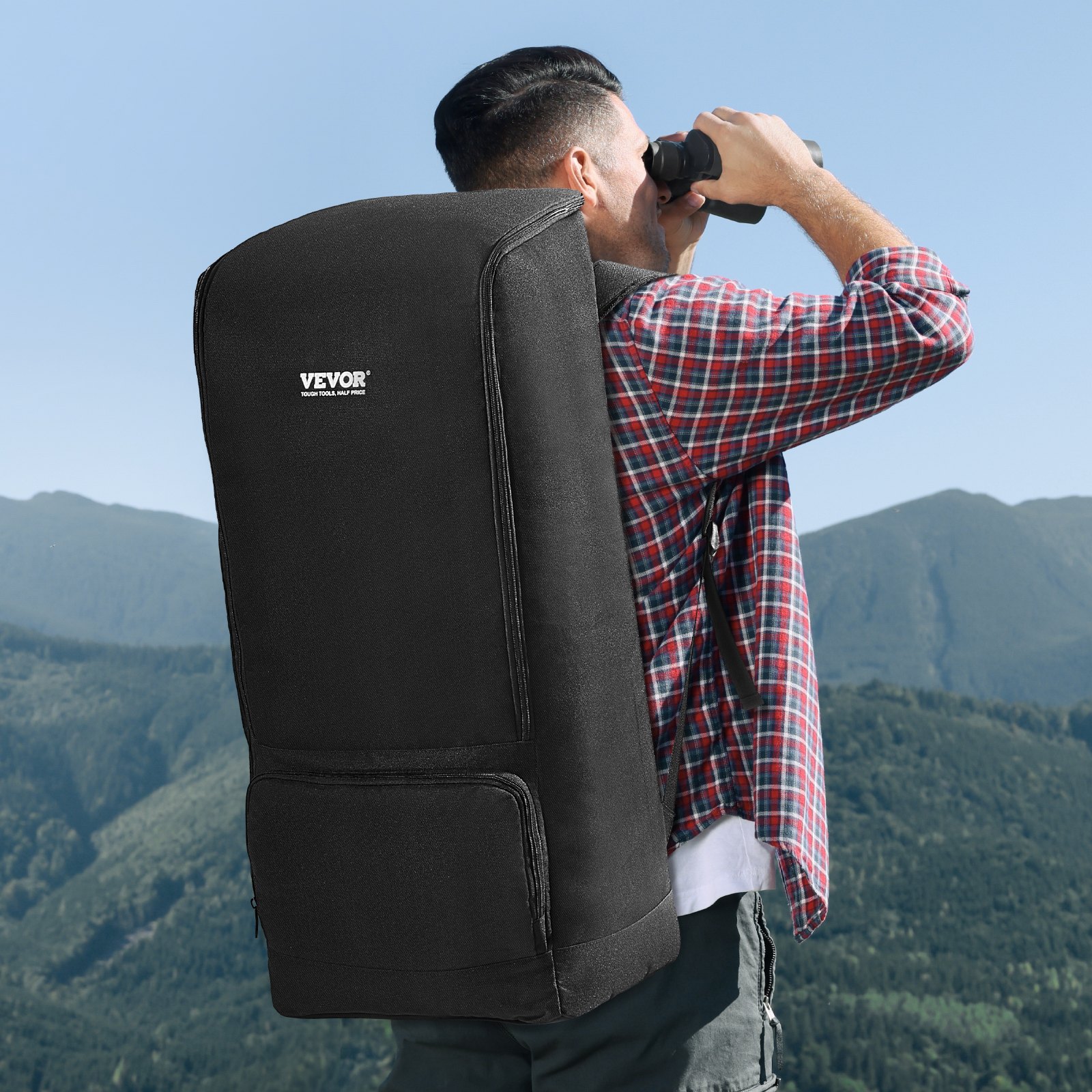 VEVOR Telescope Case, 760 mm, Telescope Storage Backpack with Secure Strap, Pockets and Cozy Shoulder Traps, Shock-Absorbent Telescope Carrying Case for Optical Tube & Tripod, Counterweight Pocket