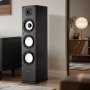Caixa acústica passiva de chão VEVOR, 2 vias, torre com tweeter de 25,4 mm, woofer de 165,1 mm, potência de pico de 200 W, resposta de frequência de 70 Hz a 20 kHz, gabinete resistente em MDF, para áudio doméstico, unidade única