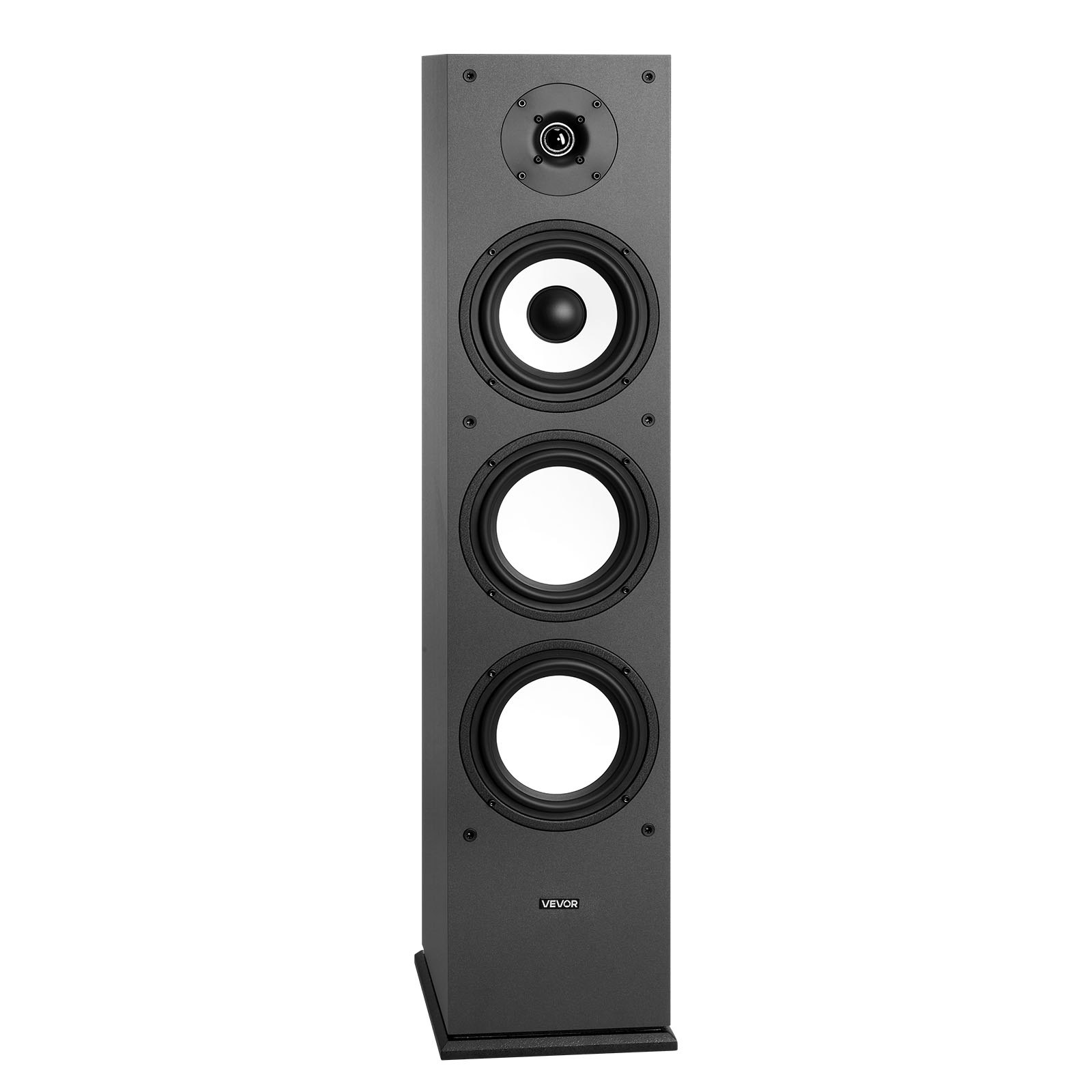 VEVOR Passive Floorstanding Speaker, 2-Way, Floor-Standing Tower Speaker with 25.4 mm Tweeter, 165.1 mm Woofer, 200W Peak Power, 70Hz–20kHz Frequency Response, Durable MDF Enclosure, for Home Audio, Single