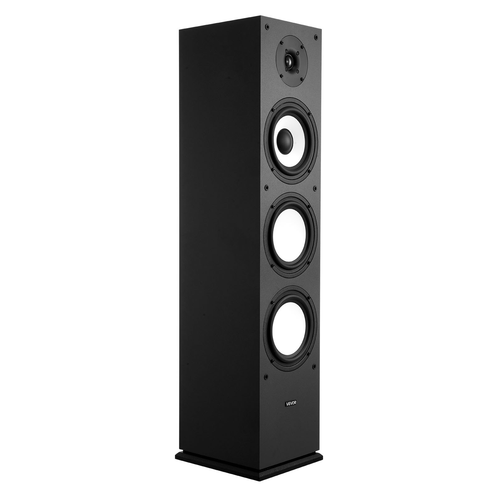 VEVOR Passive Floorstanding Speaker, 2-Way, Floor-Standing Tower Speaker with 25.4 mm Tweeter, 165.1 mm Woofer, 200W Peak Power, 70Hz–20kHz Frequency Response, Durable MDF Enclosure, for Home Audio, Single