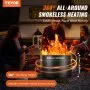 VEVOR Smokeless Fire Pit Stove Bonfire 71.1 cm Dia Wood Burning Stainless Steel