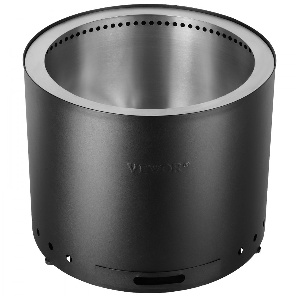 VEVOR Smokeless Fire Pit Stove Bonfire 49 cm Dia Wood Burning Stainless Steel