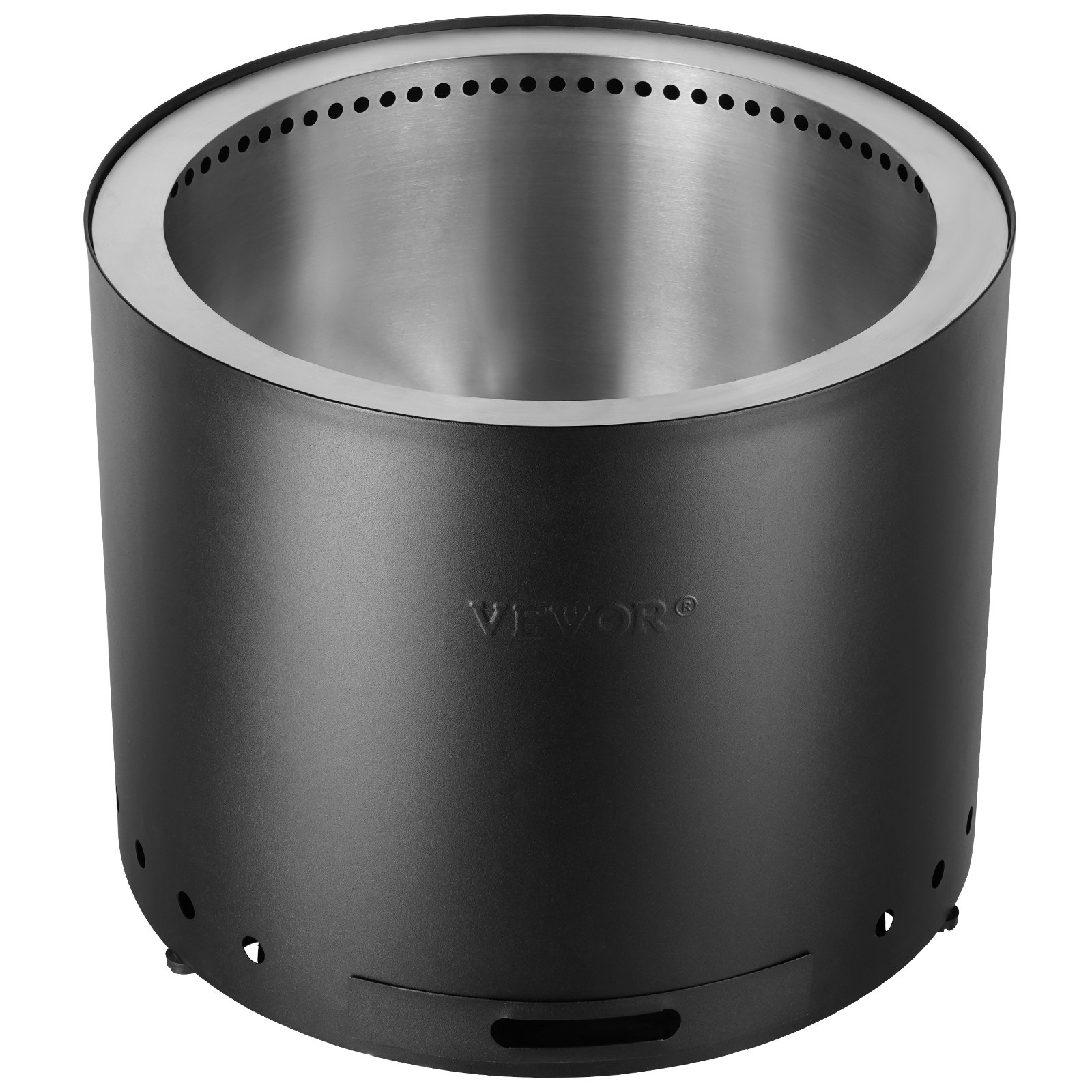 VEVOR Smokeless Fire Pit Stove Bonfire 49 cm Dia Wood Burning Stainless Steel