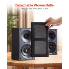 Passive Bookshelf Home Speakers Pair of Stereo Audio Speakers Cone 70Hz-20KHz