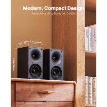 Passive Bookshelf Home Speakers Pair of Stereo Audio Speakers Cone 70Hz-20KHz