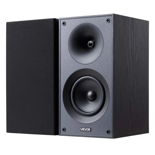 Passive Bookshelf Home Speakers Pair of Stereo Audio Speakers Cone 65Hz-20KHz