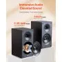 Passive Bookshelf Home Speakers Pair of Stereo Audio Speakers Cone 65Hz-20KHz
