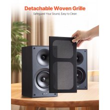 Passive Bookshelf Home Speakers Pair of Stereo Audio Speakers Cone 65Hz-20KHz