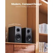 Altavoces pasivos de estantería para el hogar. Par de altavoces estéreo de audio de cono de 55 Hz a 20 kHz.