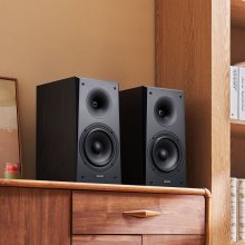 Passive Bookshelf Home Speakers Pair of Stereo Audio Speakers Cone 55Hz-20KHz