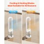 26" Oscillating Tower Fan 9H Timer 16ft/s High Velocity with Remote Control