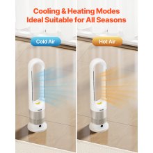 26" Oscillating Tower Fan 9H Timer 16ft/s High Velocity with Remote Control