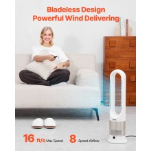 26" Oscillating Tower Fan 9H Timer 16ft/s High Velocity with Remote Control