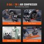 Compresseur d'air compact portable sans huile VEVOR 8 gallons 90 PSI