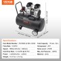 VEVOR Air Compressor Compact Portable Oil Free Compressor 15 Gallon 90 PSI