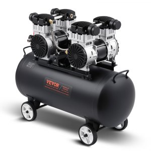 VEVOR Air Compressor, 20 Gallon Steel Tank, 4HP 10.6 CFM@90 PSI Oil Free Air Compressor & Max. 125PSI Pressure, 78dB Ultra Quiet Portable Compressor, for Auto Repair, Tire Inflation, Spray Painting | VEVOR US