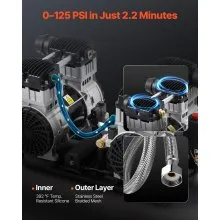 VEVOR Air Compressor Compact Portable Oil Free Compressor 20 Gallon 90 PSI
