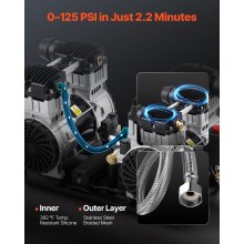 VEVOR Air Compressor Compact Portable Oil Free Compressor 20 Gallon 90 PSI
