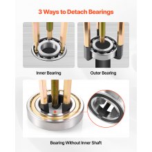 36 in 1 Bearing Disassembly Puller Inner Hole Removal Tool 3-Jaw Puller